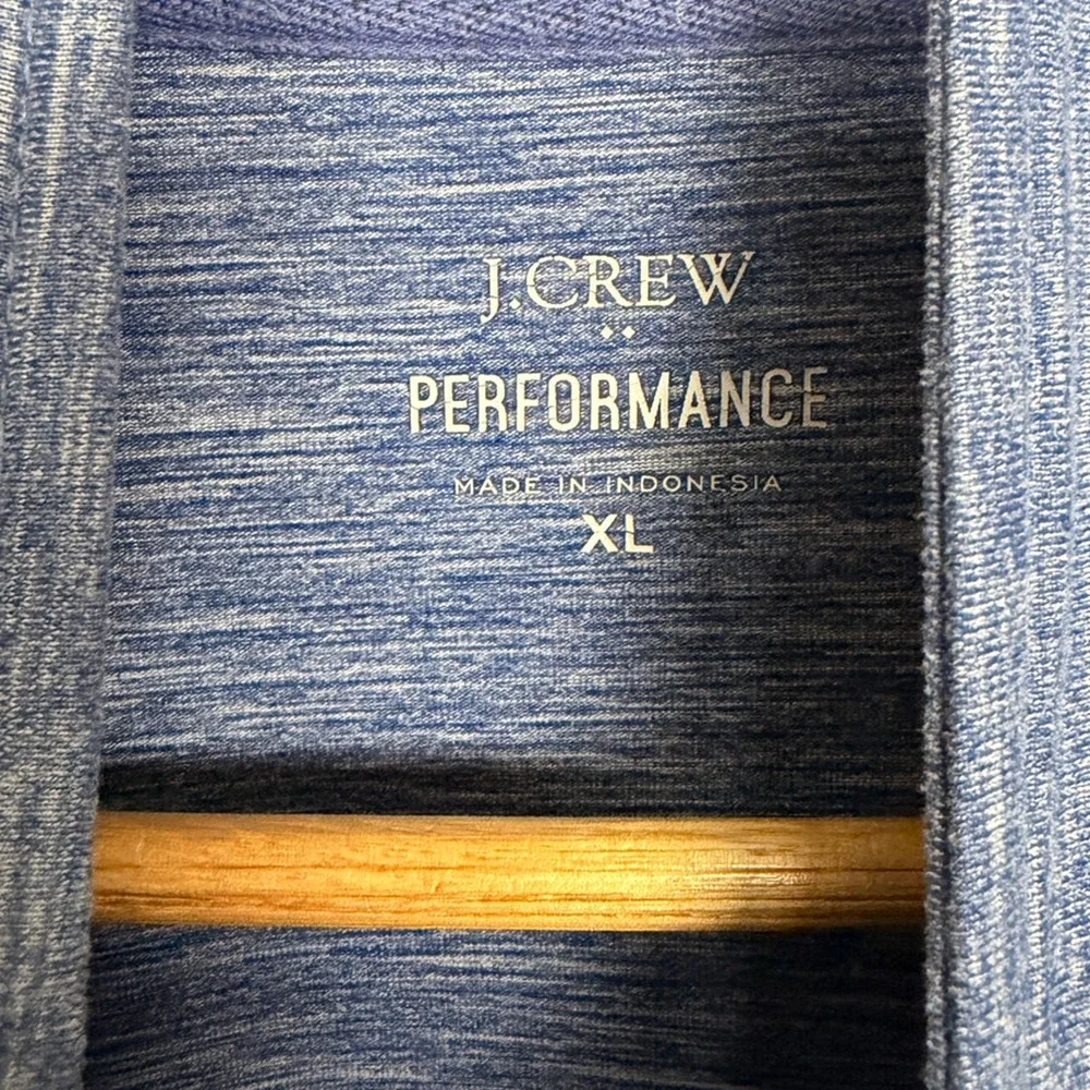 J.Crew Performance Blue Quarter Zip Men's XL Athletic Workout Golf Long Sleeve